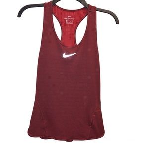 Nike Aeroreact Racerback Stripe Tank Top Red XS‎